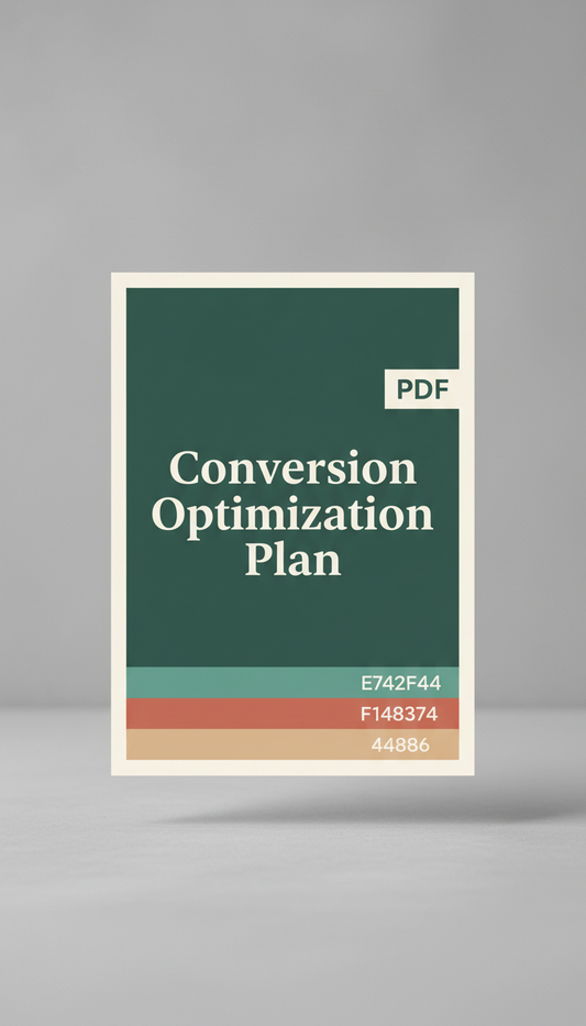 Personalized Conversion Optimization Plan PDF