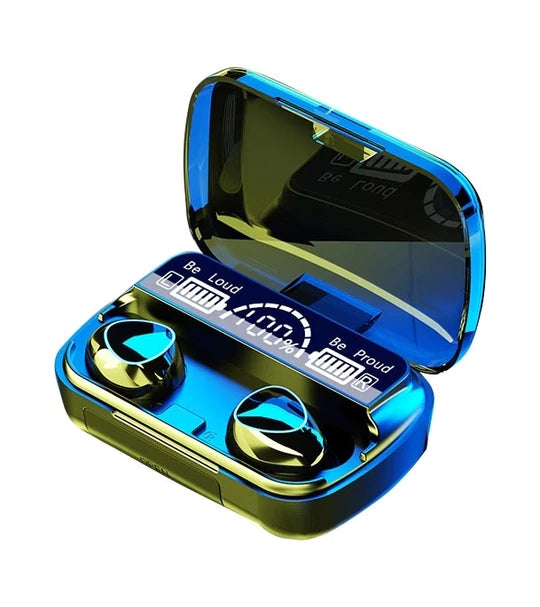 TWS Wireless Bluetooth Earbuds with LED Digital Display | 220H Battery Backup | Touch Control Waterproof Earphones with Charging Case