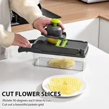 Cutting flower slices with the slicer