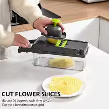 Cutting flower slices with the slicer