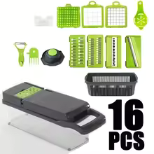 16 in 1 vegetable chopper set, 16 pieces
