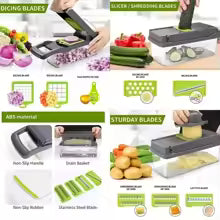 Dicing, slicing and shredding blades