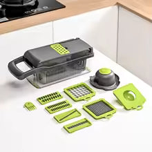 Vegetable chopper with all blades and container